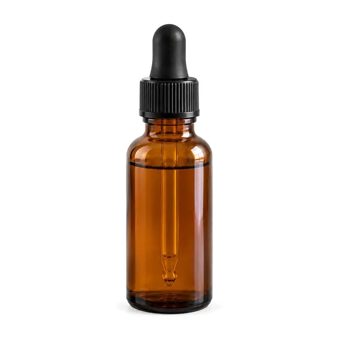 Main image of the amber dropper bottle on a white background